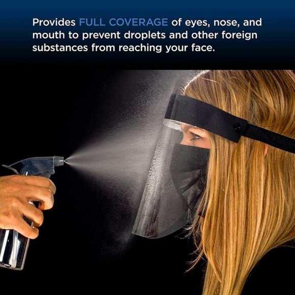 Face Shields 10pk Clear Full Coverage Anti-Fog Safety Glasses Compatible NEW - Picture 4 of 4